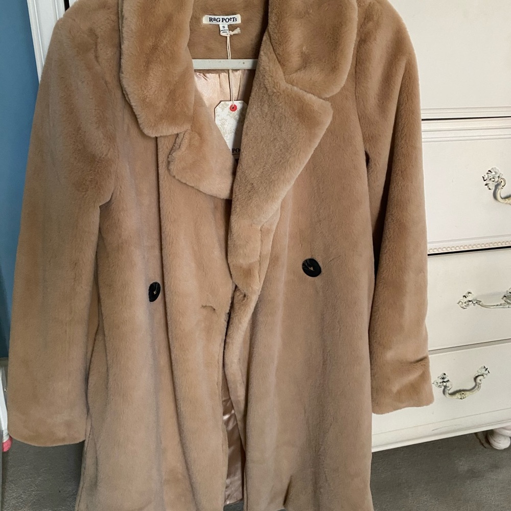 Rag Poets Faux Fur Coat